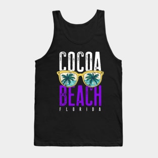 Cocoa Beach Florida Gifts Palm Trees Retro Souvenirs Cocoa Beach Florida Tank Top